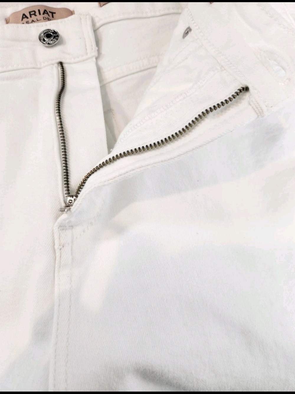Ariat Wide Leg Jeans Women's Size 29 R White Ultra High Rise Stretch Crop NWT 54 - Picture 15 of 15